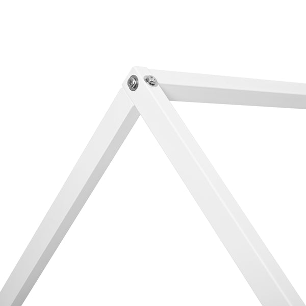 English Elm Twin Metal Tube Bunk Bed Frame for Kids Durable Sturdy Construction Safe Space-Saving Design White W420P256562