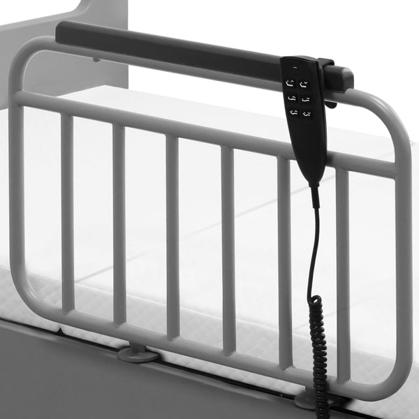 English Elm Electric Lift Bed with OKIN Motor, Memory Foam Mattress, Quiet 50,000-Cycle Frame, Fall-Safe Rails Gray,White W2699S00062