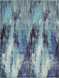 Unique Loom Jardin Lilly Machine Made Abstract Rug Blue, Blue/Gray/Navy Blue/Turquoise/Ivory 9' 0" x 12' 2"
