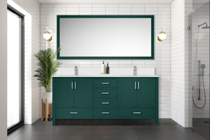 English Elm Green Double Bath Vanity 72 in W x 22 in D with Cultured Marble Top — Solid Wood, Soft-Close, Ample Storage, Scratch-Resistant Surface B2731P259120