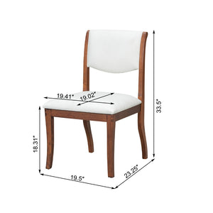 English Elm Walnut Dining Table Set: 39.4" Round Table & 2 Upholstered Chairs - Classic Elegance For Your Home TWSET-GRACIA1D-GIGA