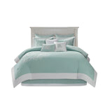 Harbor House Coastline Coastal Oversized Cotton Jacquard Comforter Set HH10-480 Aqua