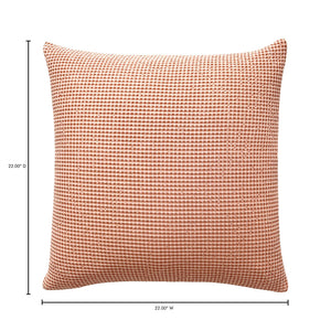English Elm Ria Cotton Throw Pillow Desert Pink Square Accent for Sofas Chairs and Bedroom Benches B2769P498432