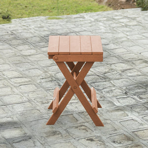 English Elm Riverstone Recycled Hdpe Folding Outdoor Bistro Table Weatherproof Patio Balcony Teak B2745P409700