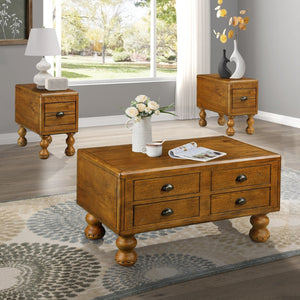 English Elm Solid Wood End Table - Vintage-Style Narrow Nightstand With Drawer For Small Spaces, Easy Assembly! W1202P176736-GIGA
