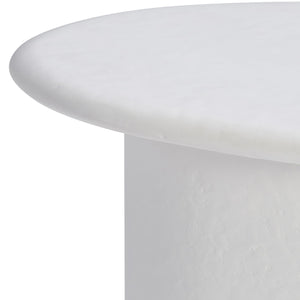 Bernhardt Bernhardt Fresco Outdoor Side Table — Sculptural Chalky White Grp Concrete Accent, Durable Patio Piece X09112