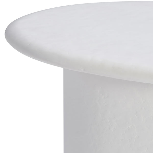 Bernhardt Bernhardt Fresco Outdoor Side Table — Sculptural Chalky White Grp Concrete Accent, Durable Patio Piece X09112