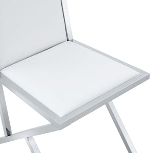 English Elm Table and Chair Set Oval Glass Top Gold Base with 8 Shell Pu Dining Chairs White+Silver W1151S04764