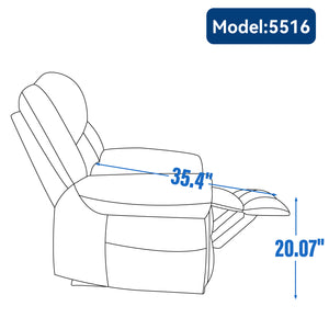 English Elm Dual Motor Power Lift Recliner with Massage Heat and 180 Degree Brown Lounge Chair W1803S00065