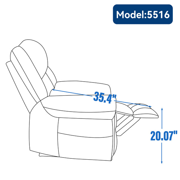 English Elm Dual Motor Power Lift Recliner with Massage Heat and 180 Degree Brown Lounge Chair W1803S00065