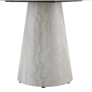 English Elm Only Round Mdf Dining Tabletop Light Wood Grain Finish Casual Family Meals W1151P388761