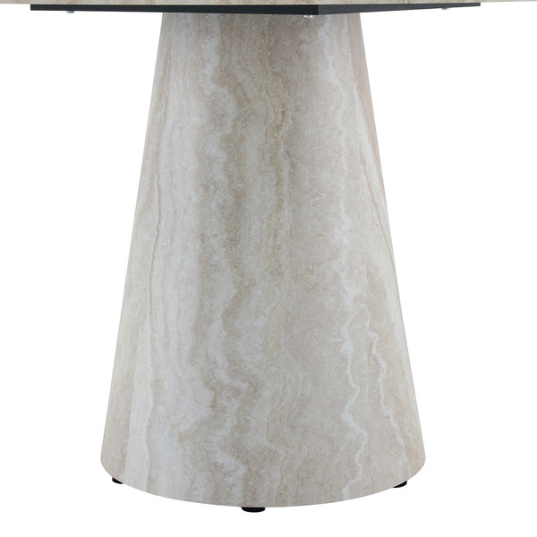 English Elm Only Round Mdf Dining Tabletop Light Wood Grain Finish Casual Family Meals W1151P388761