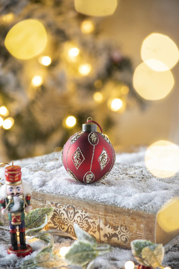 English Elm D3" Elegant Glass Christmas Ball Ornaments Set Of 12 - Perfect Holiday Decor For Trees & Events W2078P247873