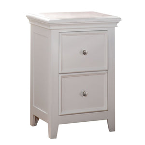 English Elm White Elegant 2-Drawer Nightstand - Chic Transitional Design With Storage For Modern Bedrooms B062P186509-GIGA