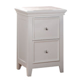 English Elm White 2-Drawer Nightstand