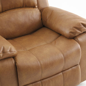 English Elm Charlotte Faux Leather Glider Recliner with Pub Back and Plush Cushion Support B050P322573