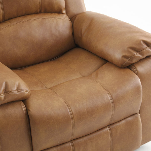 English Elm Charlotte Faux Leather Glider Recliner with Pub Back and Plush Cushion Support B050P322573