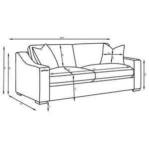 English Elm Chelan Plush Sofa and Loveseat Set with Sloped Arms for Contemporary Living Rooms B062S01791