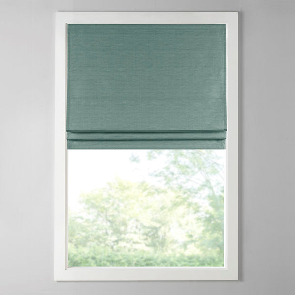 English Elm Printed Faux Silk Room Darkening Cordless Roman Shade | OEKO-TEX, Thermal Foam Backing, Easy Care B035129684