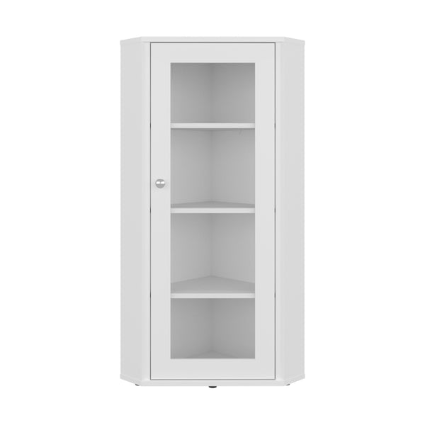 English Elm Genova Glass Door Display Cabinet Slim Modern Showcase for Collectibles and Decor B200P484463