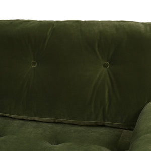 English Elm Nicholas 83.5" Mid-Century Modern Sofa, Olive Green Performance Velvet