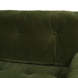 Nicholas Mid-Century Modern Sofa, Olive Green Velvet - 83.5