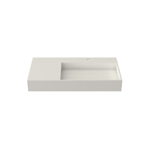 English Elm Stone Resin Rectangular Vanity Basin Seamless Countertop Sink for Modern Bathrooms T3785P355770