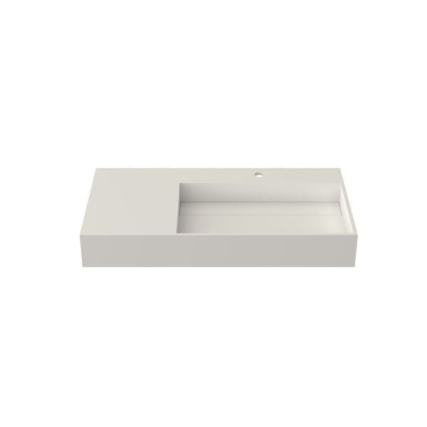 English Elm Stone Resin Rectangular Vanity Basin Seamless Countertop Sink for Modern Bathrooms T3785P355770