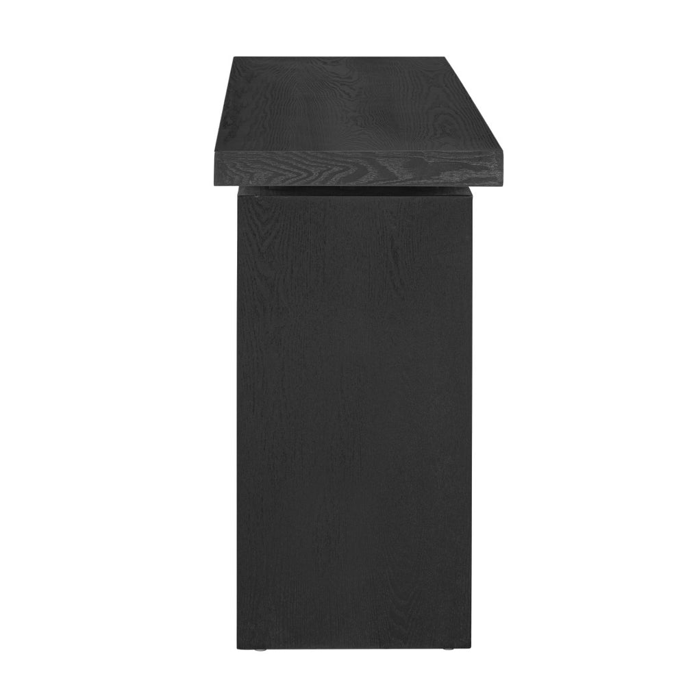 English Elm U_Style Modern Ash Veneer Console Table - Sleek, Minimalist Design For Entryway & Living Room Décor N711P241324B-GIGA