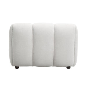 English Elm Manilla Ivory White Linen 2-Piece Sectional Sofa with Chaise & Armless Chair, Modern Deep Seat Plush B2726S00518