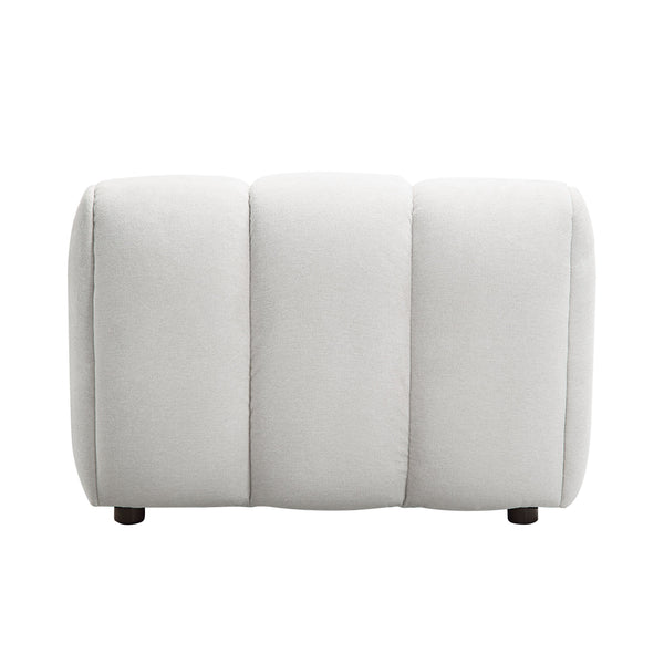 English Elm Manilla Ivory White Linen 2-Piece Sectional Sofa with Chaise & Armless Chair, Modern Deep Seat Plush B2726S00518