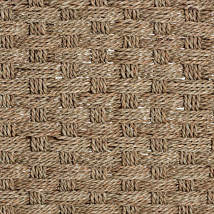 English Elm Modern Woven Seagrass Acacia Wood Bench Organic Boho Accent for Entryway or Bedroom B2750P467726