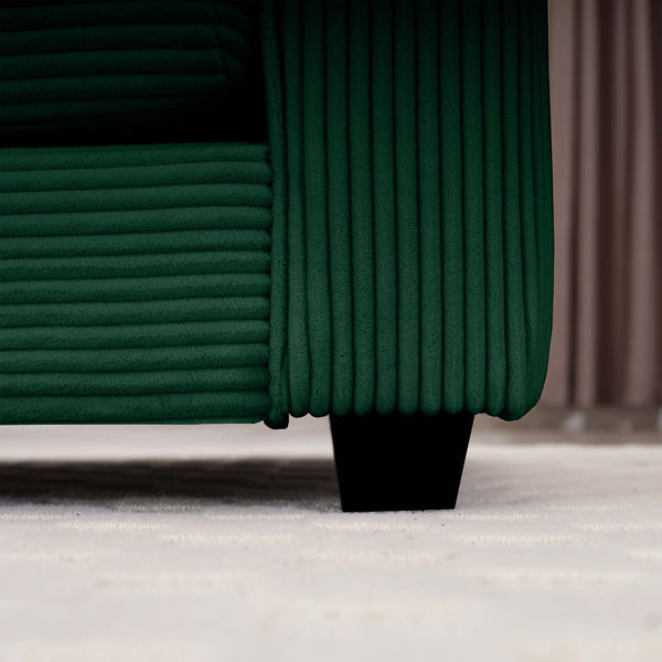 English Elm Modern 2-Piece Fabric Sofa Set In Green Corduroy - Stylish, Comfortable & Versatile For Any Room W714S00814