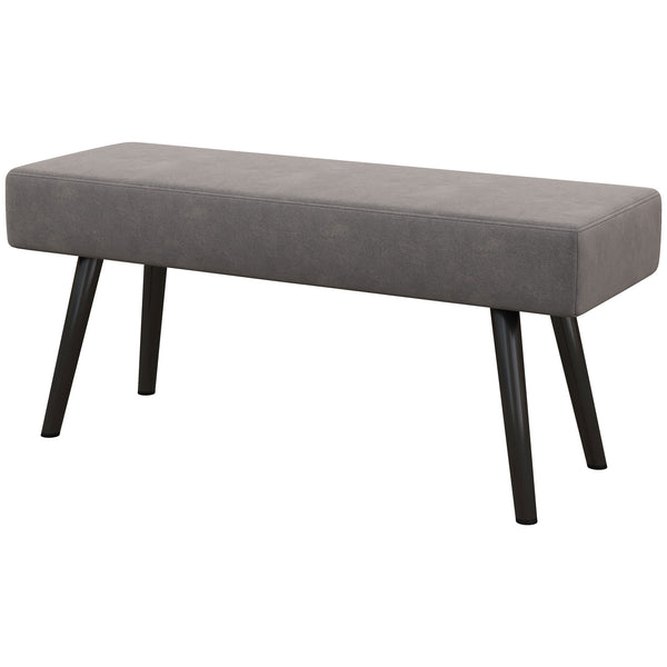 English Elm Homcom 39" Velvet Upholstered Entryway Bench With Steel Legs – Chic Modern Seating For Any Room W2225P229383