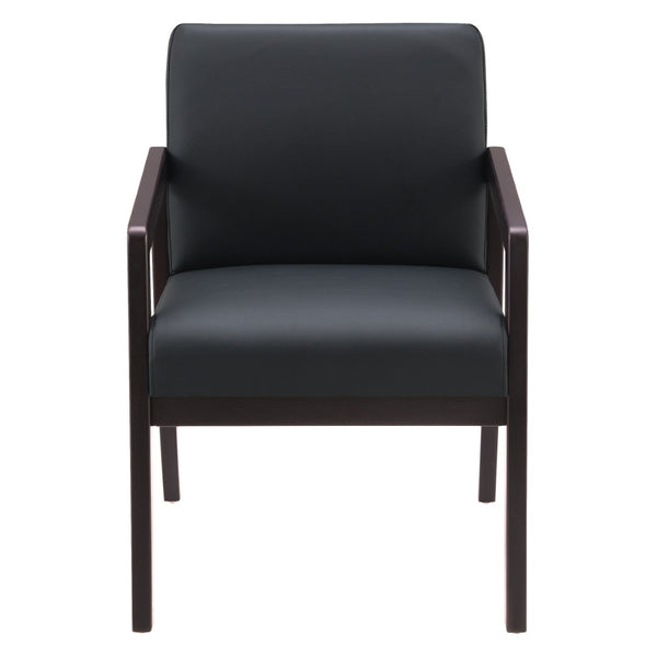 OSP Home Furnishings Wood Guest Chair with Cherry Finish Frame and Memory Foam Seat for Executive Offices Espresso WD588-U6