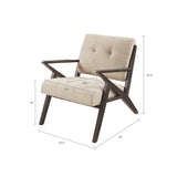 INK+IVY Rocket Mid-Century Lounge Chair II100-0166 Tan