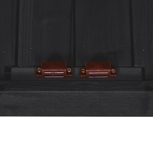English Elm TOPMAX Rustic Fir Wood Potting Bench 39" with Galvanized Top, 2-Tier Shelves & Side Hooks, Black - Durable Garden Workstation N717P220218B