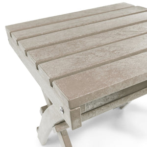 English Elm Seaview Recycled Hdpe Outdoor Folding Side Table Uv Resistant Patio Deck Use Sand B2745P409727