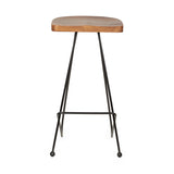 Christopher Knight Home® - Noble House - Royston Handcrafted Modern Industrial Wood Bar Stools, Natural and Black - Set of 2