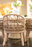 Dana Rope Dining Chair in Linen Canvas w/ Self Welt SW4301-1-LCAN-STKIT Sunset West