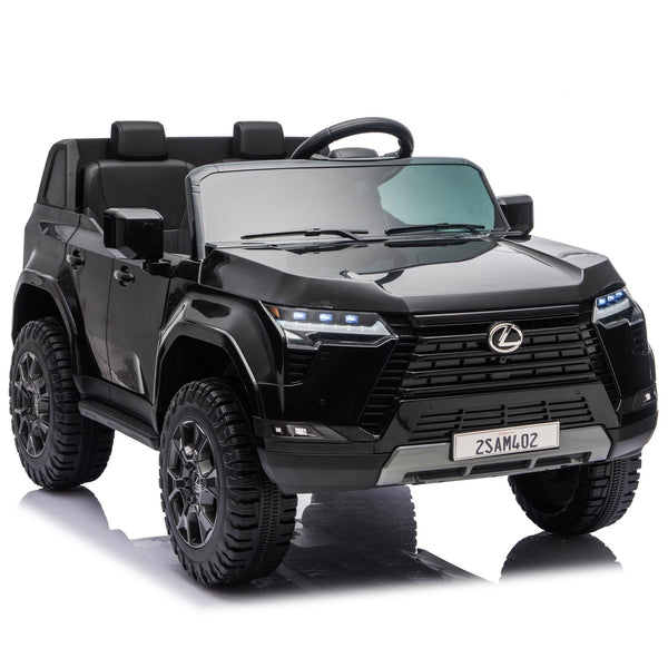 English Elm Lexus Gx550 Two Seat Kids Ride on with 24v Power Remote Control and Suspension Black W1578P416226