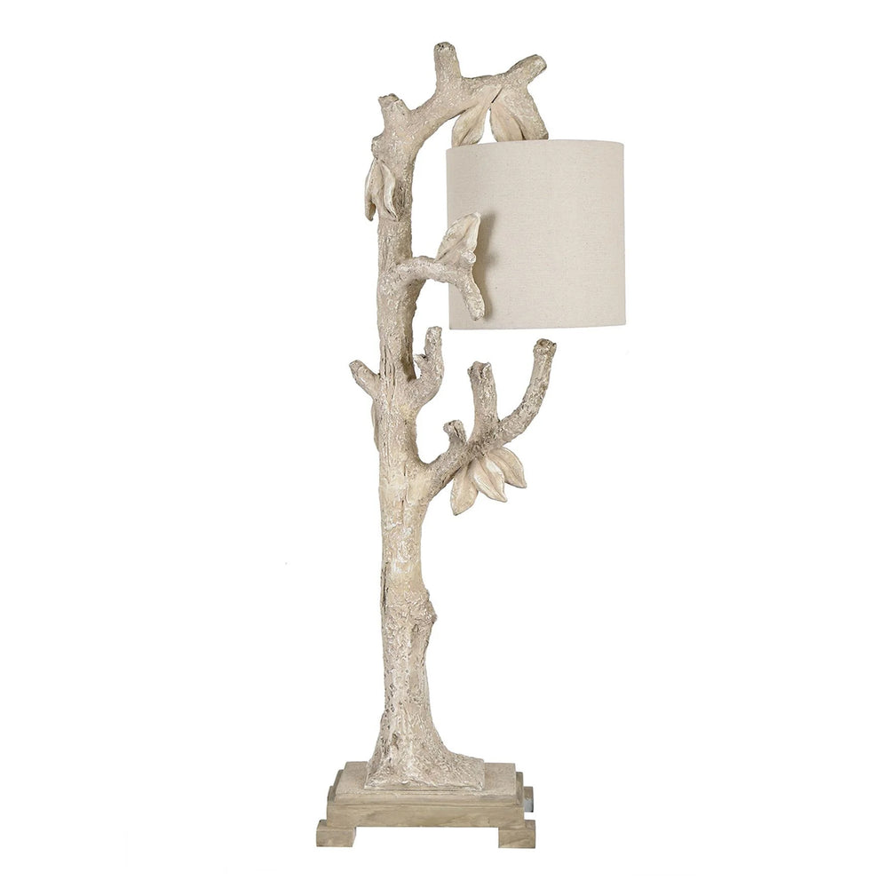 Crestview Collection 36"H Rustic Tan Polyresin Branch Table Lamp With Oatmeal Shade - Nature-inspired Home Decor Accent   Cvavp405