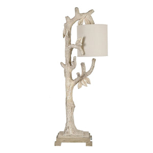 Crestview Collection 36"H Rustic Tan Polyresin Branch Table Lamp With Oatmeal Shade - Nature-inspired Home Decor Accent   Cvavp405