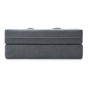 English Elm 2-in-1 Folding Floor Sofa Foam Sleeper Twin Futon Couch for Compact Living Spaces Grey W1117P419833
