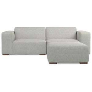 English Elm Rex 2-Seater Sofa & Ottoman Set - Eco-Friendly, Modern Comfort In Pale Gray Performance Fabric B136P199197-GIGA