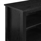 English Elm Walker Edison - Modern Transitional Wood 70" Fireplace Tv Stand For 80" Tvs With 2 Shelves - Black