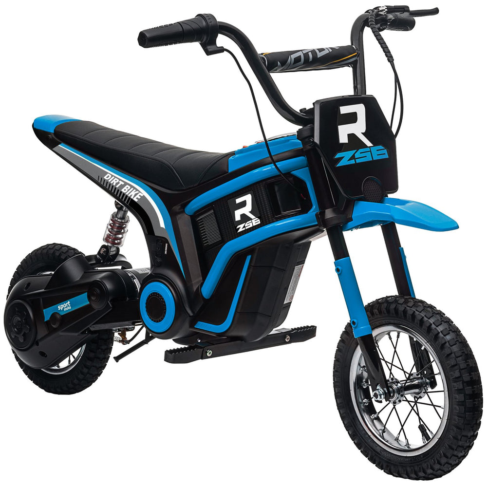 English Elm Aosom 12v Electric Kids Ride on Utv with Remote Control Suspension and Music System Blue W2225P229309