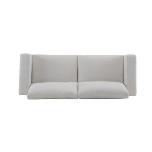English Elm Package Three Seat Woven Fabric Sofa Scandinavian Minimalist White Living Room N767P240702B
