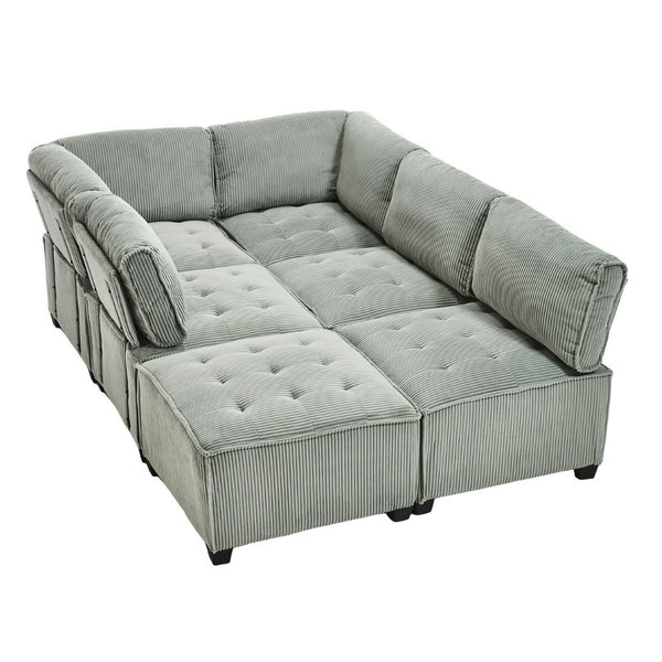 English Elm United Modular Sectional Sofa - U-Shaped Reversible Chaise Couch For Stylish Living & Comfort W1568S00152-GIGA