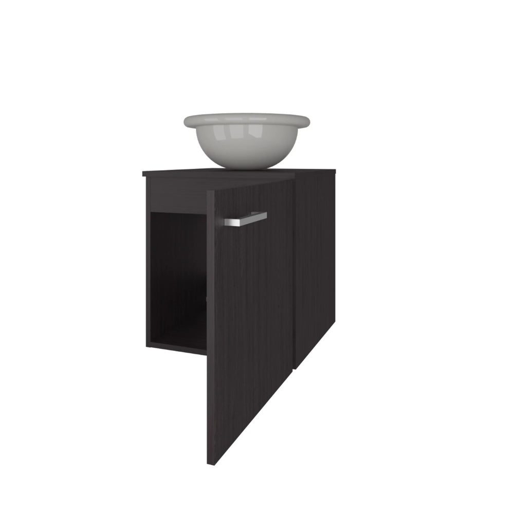 English Elm Wengue Floating Bathroom Vanity With Integrated Sink – Modern Elegance For Small Spaces & Storage B062P303923-GIGA
